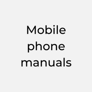 Recent project subject matters: Mobile phone manuals